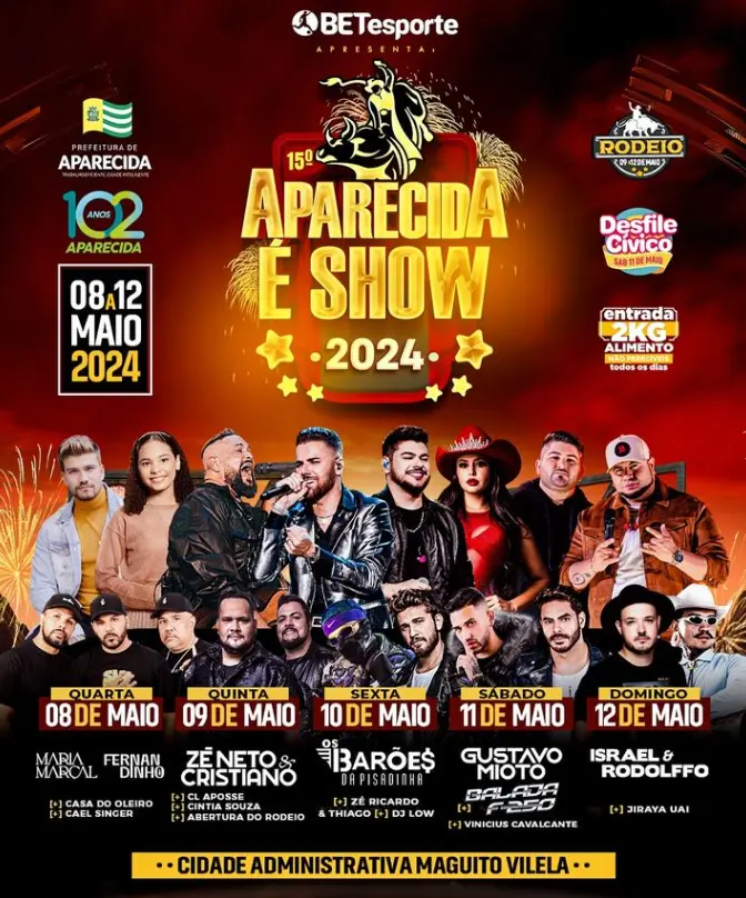 Aparecida De Goi Nia Celebra Anos Com Aparecida Show Folhain